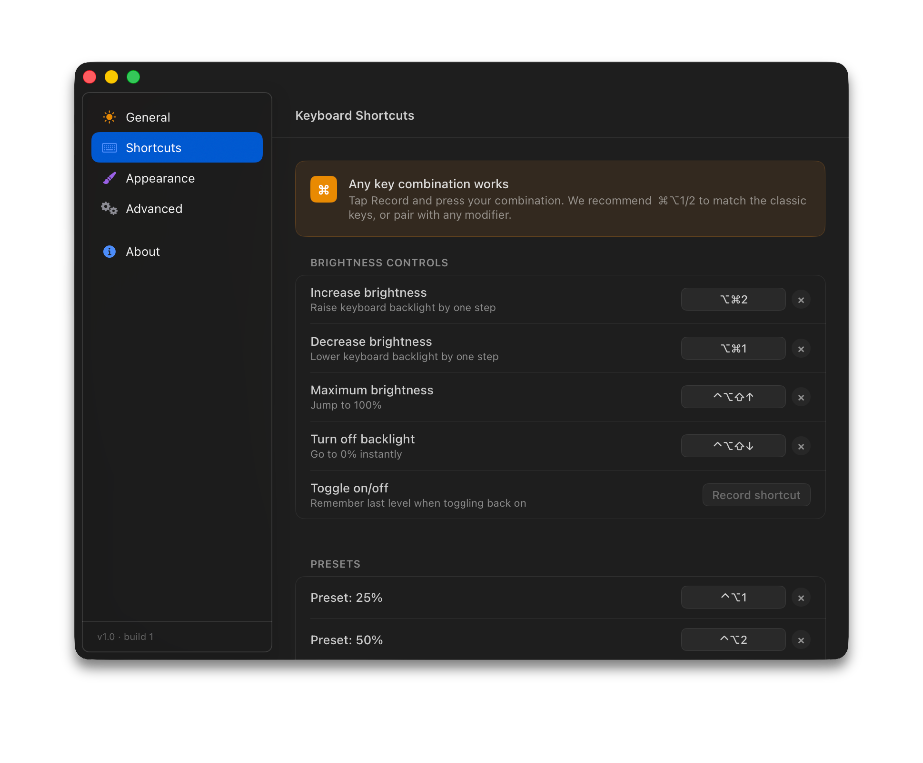 Backlight Control Key Backlight Classic — Keyboard backlight control for Mac
